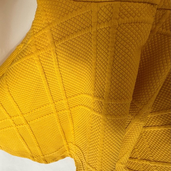 Janie and Jack 2T Marigold Yellow Quilted Jacquard Dress - Picture 5 of 5